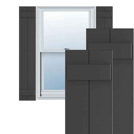 Ekena Millwork True Fit PVC, Two Board Joined Board-n-Batten Shutters, Shadow Mountain, 10 3/4W x 66H, PR TFP101BBF11X066SM