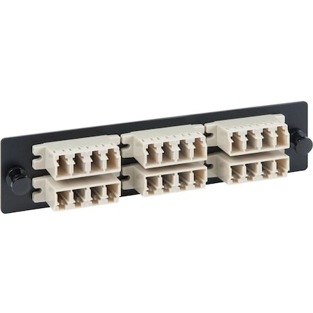Icc ADAPTER PANEL, 6 QUAD LC, 24F, BEIGE, MM ICFOPL1615
