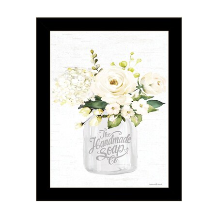 Homeroots Bathroom Flower Ja Black Framed Print Bathroom Wall Art 530065