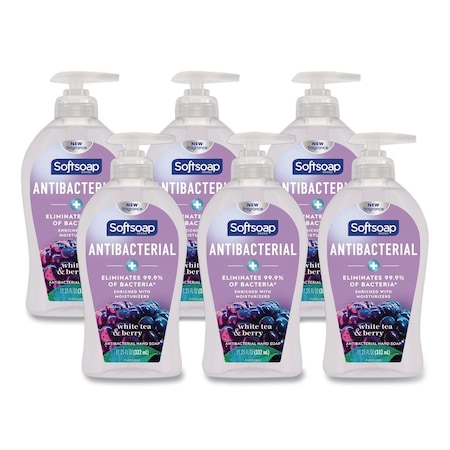 Softsoap Personal Soaps, White Tea & Berry Fusion, 11.25 oz Pump Bottle, 6 PK US03574A