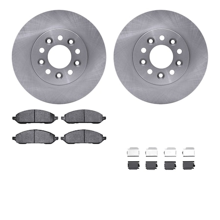 Dynamic Friction Co DFC Brake Rotor with 5000 Brake Pads and Hardware Kit 6512-99182