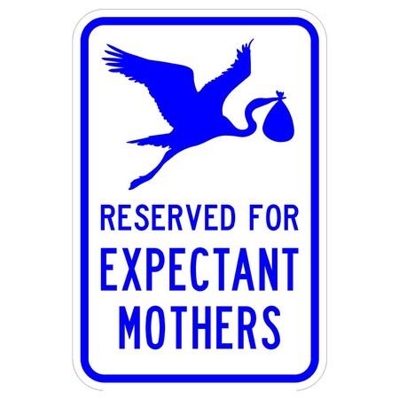 Sign Solutions Usa Parking Sign, 12 in W, Aluminum Sign, Blue DCS06HWT1218CUS00189