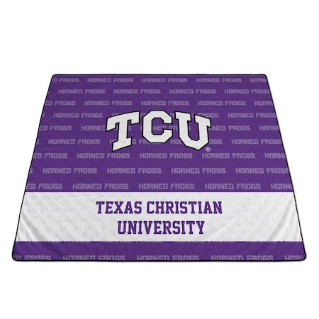 Picnic Time Family Of Brands NCAA TCU Horned Frogs Impresa Picnic Blanket - Lightweight Beach Blanket - Machine Washable 819-01-999-846-0