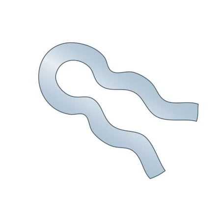 Huyett Hair Pin, Zinc Plated Spring Steel, 0.047 in Wire Dia x 0.438 in Length BPXZ-422