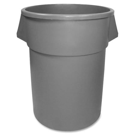 Continental Commercial Products Trash Receptacle, 55 gal Capacity, Plastic, Gray 5500GY