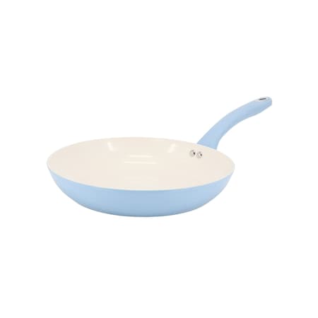 Martha Stewart Everyday Rexford 8 Inch Ceramic Nonstick Aluminum Frying Pan in Soft Blue 141003.01