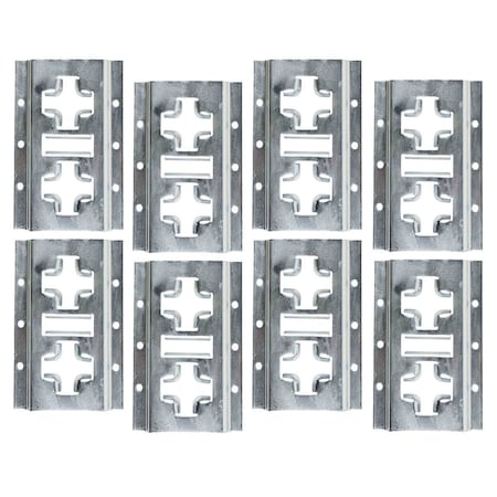 Mytee Products 8in E Track Horizontal & Vertical Cross Galvanized Trailer Truck, 8PK ETKC-SINGLEx8
