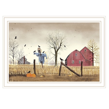 Homeroots After the Harvest White Framed Wall Art 572038