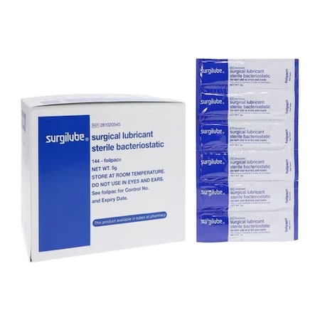 Surgilube Lubricating Jelly, 5gm Foil Packet, 144PK 00281020545