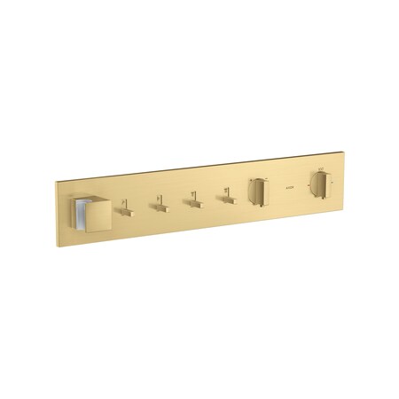 Axor ShowerComposition Thermostatic Module Trim for 4 Functions in Brushed Gold Optic 12573251