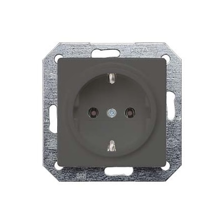Siemens DELTA i-system carbon metallic SCHUKO socket outlet 10/16 A 250 V With screwless 5UB1921