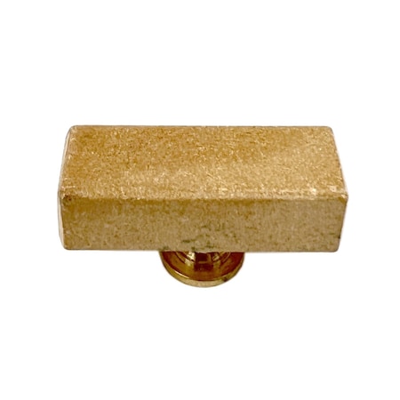 Homeroots Set of Six Brown Rectangle Knob Stone Drawer Pull Knobs, 6PK 635805