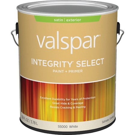 Valspar Integrity Select Satin Paint & Primer Exterior Paint Wht 1 Gal. 028.0055000.007