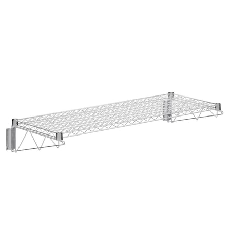 Amgood 18 in. x 48 in. Chrome Wire Wall Mount Shelf AMG WRS-WALL CH-1848-Z