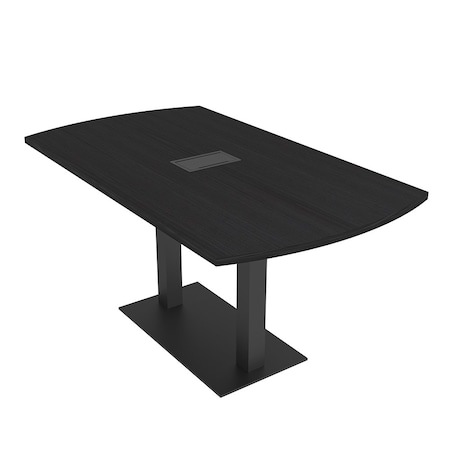 Skutchi Designs Arc Rectangle Meeting Room Table, 36 in W, 72 in L, Black HAR-AREC-36X72-DOU.BK-U999ST19-EBLK