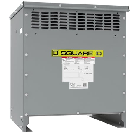 Schneider Electric Dry Type Power Distribution Transformer, 45 kVA, 2, 120V AC, 208V AC Wye, 600 V delta EXN45T65H