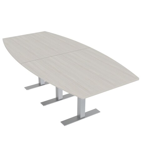 Skutchi Designs 8ft Boat Conference Table With Power | Harmony Series | 8 Person Meeting Room Table HAR-BOT-48X96-T-K458-NA