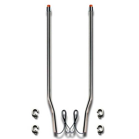 Replacement For Ford F-250 Super Duty Year 2022 304 Stainless Steel 32 In Bumper Guides Offset Bend