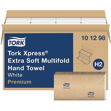 Tork Xpress Extra Soft Multifold Towel, 2-Ply, 9.12 x 12.8, White, 94 Towels, 16PK 101298
