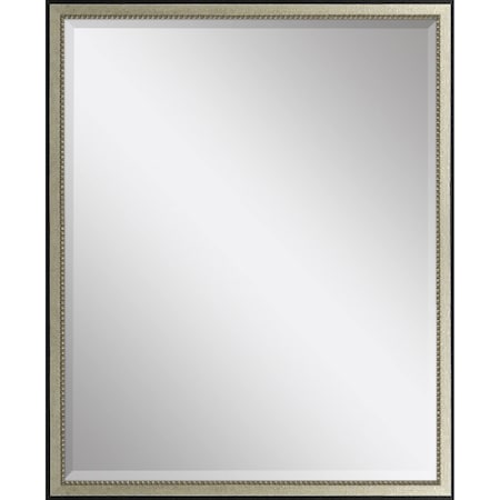 Homeroots 30" Silver Solid Wood Framed Accent Mirror 632823