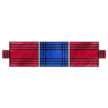 Mytee Products Superlight 14oz 3 Pc Lumber Tarp 8ft Drop - Red Ends, Blue Middle SLLT3PC-R-BL-R