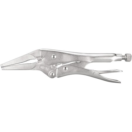 Perform Tool Pliers Long Nose Locking; 9 In Length; NonReversible; With Automatic Return; Chrome Vanadium Steel W30760