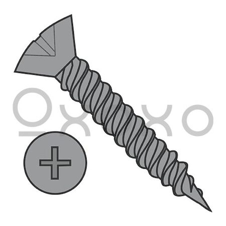 Oxoxo 5-20X5/8 Phillips Oval Hinge Screw Twinfast Fine Thread Fully Threaded Plain, 10000PK 572894