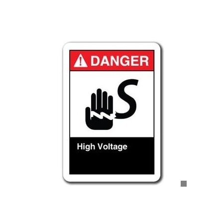 Signmission 10 in Height, Plastic, ANSI-710DS High Voltage, ANSI-710DS High Voltage ANSI-710DS High Voltage