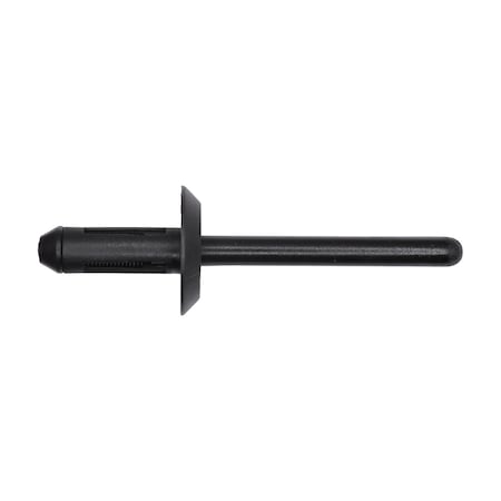 Auveco Nylon Rivet 1/4in Diameter 5/32in 1/4in Grip, 25PK 18502