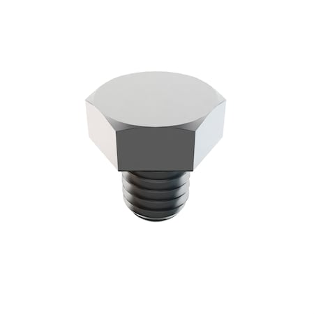 Zoro Select Not Graded, 5/16"-18 Hex Head Cap Screw, Plain Stainless Steel, 3/8 in L, 100 PK 1-H-31C-37