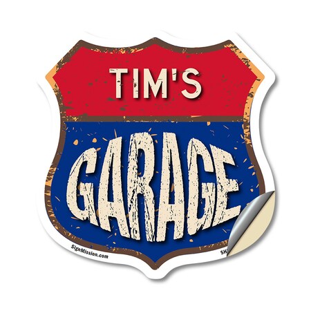 Signmission Tim's Garage, 12 Inch X 12 Inch, Vinyl Decal SHI-D-12-383-TIM