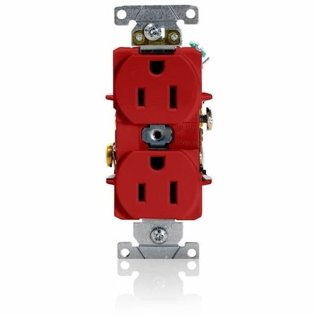 Leviton Industrial Series Heavy Duty Grade Duplex Receptacle, 15 Amp, 125 Volt 5262-SR