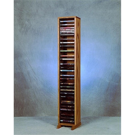 Maxpower Solid Oak Tower for DVDs - Individual Locking Slots MA598556