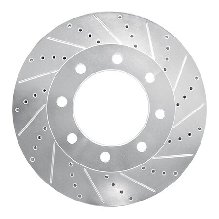 Dynamic Friction Co DFC Brake Rotor - Drilled and Slotted - Silver 631-54223R