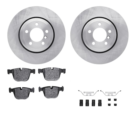 Dynamic Friction Co DFC Rotors with EURO 5000 Ceramic Brake Pads includes Hardware 6612-31280