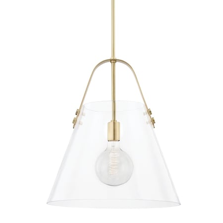 Mitzi Karin 1 Light Pendant 17 In. Aged Brass H162701XL-AGB