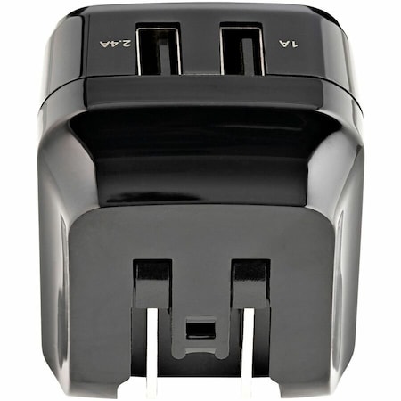 Startech.Com Dual Port USB Wall Charger High Power 17 Watt / 3.4 Amp 1A & 2.4A Travel C USB2PACBK