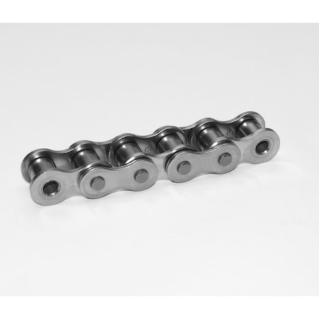 Senqcia Hi-Max Riveted Standard Roller chain, 10 ft OAL, 1/4 P, 0.13 Dia x 1/8 in W Roller, 304 SS 25SSHMRB