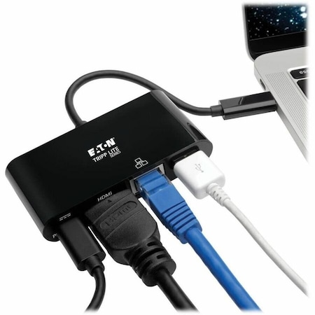 Tripp Lite USB C TO HDMI EXTERNAL VIDEO ADAPTER WITH USB-A HUB, USB-C PD CHARGING, & GIGABI U444-06N-HGUB-C