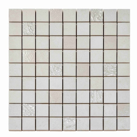 Apollo Tile Smoke White 12.4 in x 12.4 in Ceramic Matte Floor and Wall Mosaic Tile 10.68 sqft/case, 10PK AURIWHTIMOS