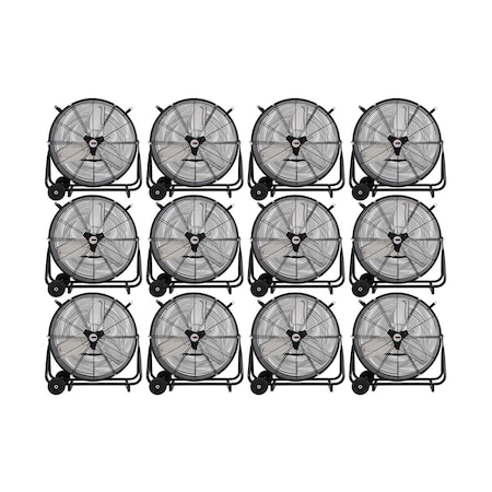 Keen 24 in. Direct Drive Industrial Tilting Drum Fan - Pallet of 12 KE2439946