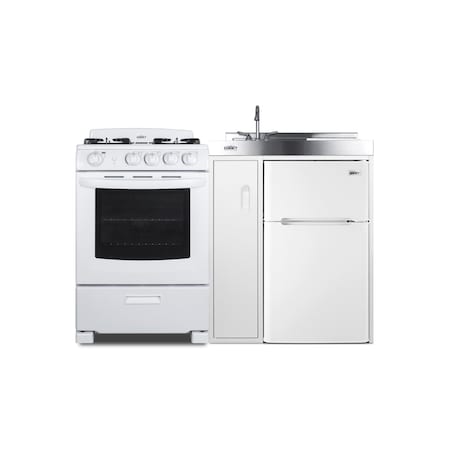 Summit 54" Wide All-in-One Kitchenette with Gas Range ACK54GASW