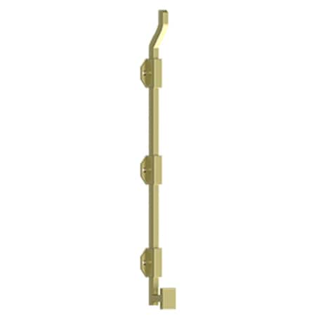 Deltana 18 Modern Offset Surface Bolt; Heavy Duty; Bright Brass Finish FPGM183