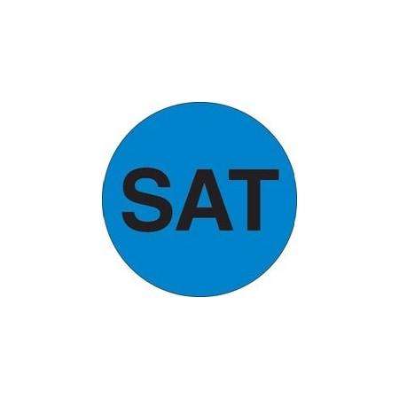 Bubblefast 2'' Circle - ''SAT'' Blue Days of the Week Labels BFDL6552