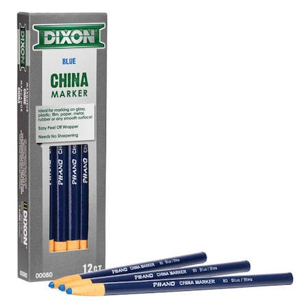 Dixon Phano China Markers, Blue, 12PK X00080