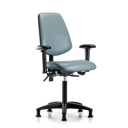 Blue Ridge Ergonomics Vinyl Chair, Vinyl, Adjustable Arms BR-VMBCH-MB-RG-T0-A1-NF-RG-8822