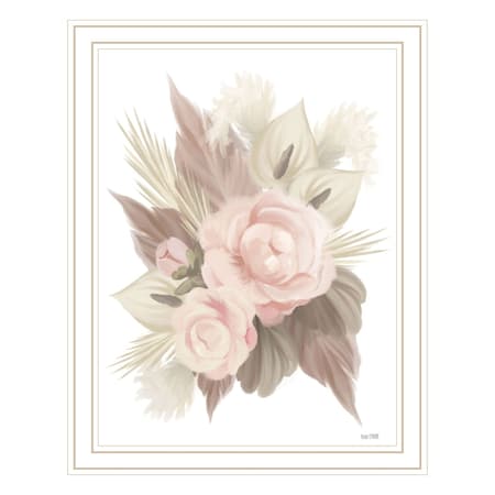 Homeroots BOHEMIAN BOUQUET White Framed Print Wall Art 529885