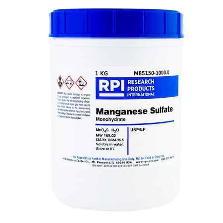 Rpi Manganese Sulfate Monohydrate USP/EP, 1 Kilogram M85150-1000.0