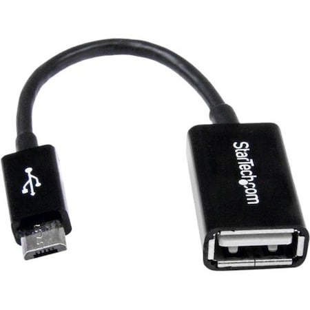 Startech.Com 5IN MICRO USB TO USB OTG HOST ADAPTER - MICRO USB MALE TO USB A FEMALE ON-THE-GO HOST CABLE ADAPTER UUSBOTG