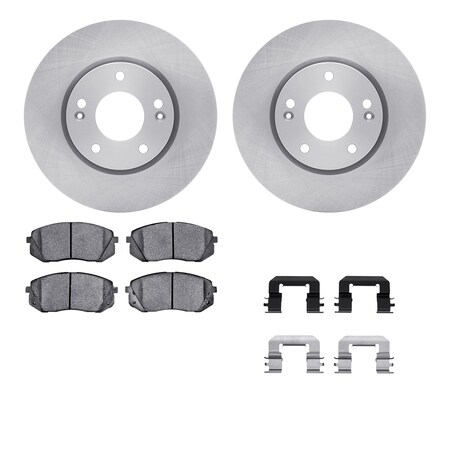 Dynamic Friction Co DFC Brake Rotor with 5000 Brake Pads and Hardware Kit 6512-03196